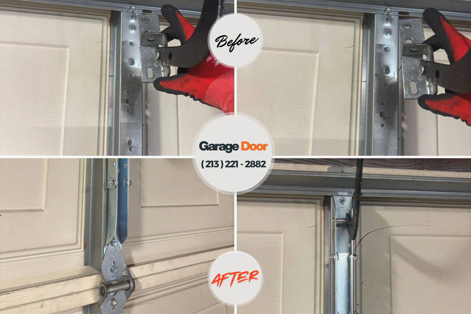 Before and after: garage door repair Mississippi State, MS